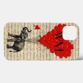 Olifant en hartballon met monogram Case-Mate iPhone case (Achterkant (horizontaal))
