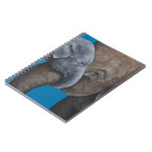 Olifant en kind blauw Notitieboek (Linkerzijde)