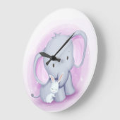 Olifant en konijnenliefde grote klok (Hoek)