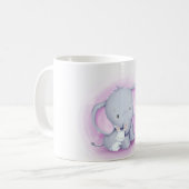 Olifant en konijnenliefde koffiemok (Voorkant links)