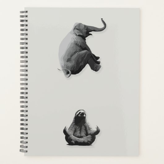 Olifant en Mediterende Luiaard Harmonie Planner (Voorkant)