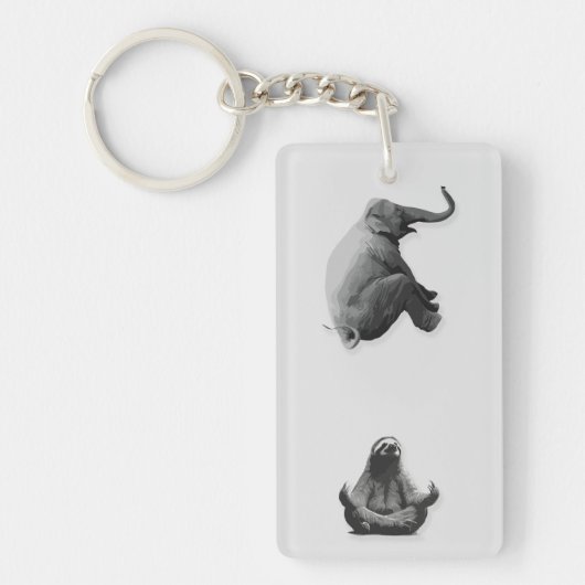 Olifant en Mediterende Luiaard Harmonie Sleutelhanger (Voorkant)