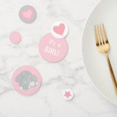 Olifant en moeder meisje Baby shower Confetti (Groep)