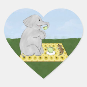 Olifant en Mouse Tea Party Stickers
