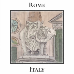Olifant en Obelisk, Piazza della Minerva in Rome Sticker