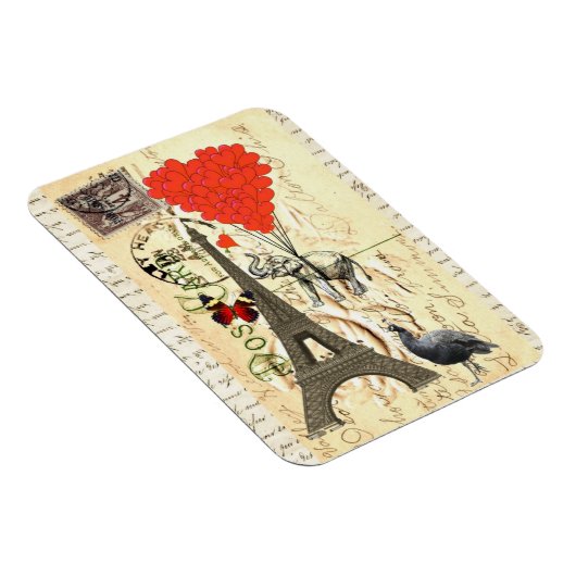  olifant en rode hartballonnen magneet (Rechterzijde)