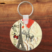 olifant- en rode hartballonnen sleutelhanger (Voorkant)