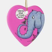 Olifant en specht Misverstand Keramisch Ornament (Rechts)