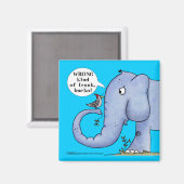 Olifant en specht Misverstand Magneet (Voorkant / Achterkant)