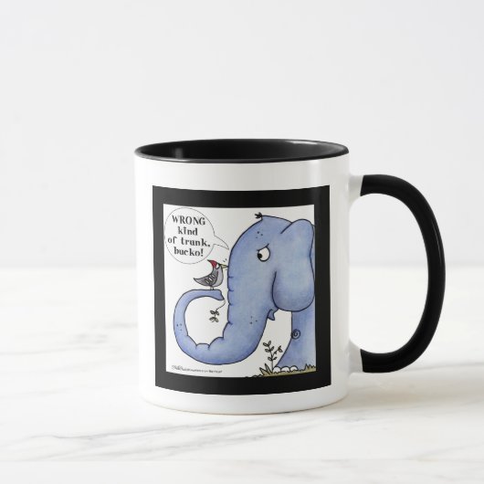 Olifant en specht Misverstand Mok (Rechts)