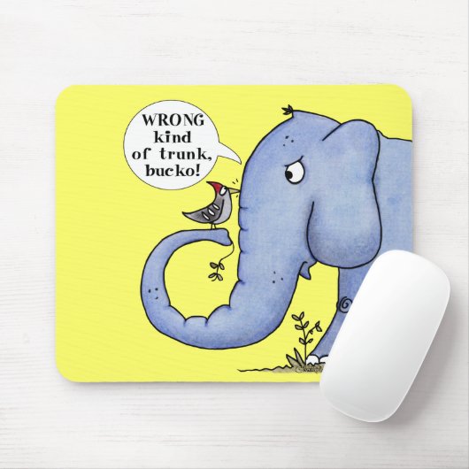 Olifant en specht Misverstand Muismat (Met muis)