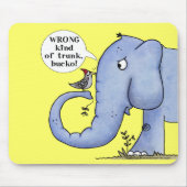 Olifant en specht Misverstand Muismat (Voorkant)