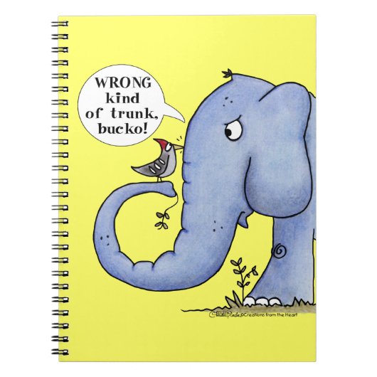Olifant en specht Misverstand Notitieboek (Voorkant)