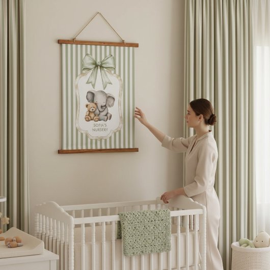 Olifant en Teddybeer kinderkamer decor Hangend Wandkleed