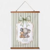 Olifant en Teddybeer kinderkamer decor Hangend Wandkleed (Voorkant)
