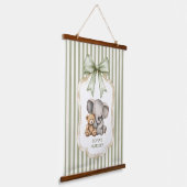 Olifant en Teddybeer kinderkamer decor Hangend Wandkleed (Gebogen)