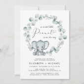 Olifant Eucalyptus Couples Baby shower Kaart (Voorkant)