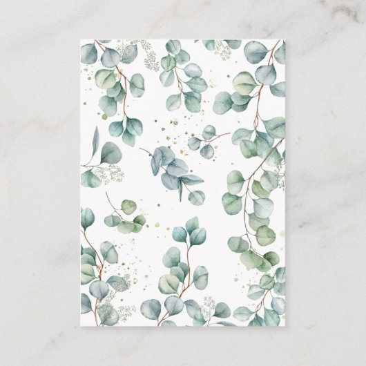 Olifant Eucalyptus Groen Krans Luier Raffle Informatiekaartje (Achterkant)