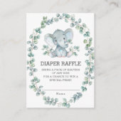 Olifant Eucalyptus Groen Krans Luier Raffle Informatiekaartje (Voorkant)