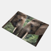 Olifant familie is liefde, deurmat (Schuin)