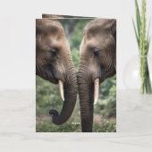 Olifant Familie Liefde Verjaardag Kaart. Kaart (Achterkant)