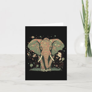 Olifant Fans Stijlvolle Artistieke Red De Olifante Kaart