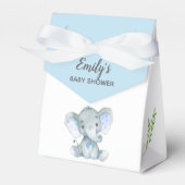Olifant Favor Box (Boy Baby shower) Bedankdoosjes (Voorkant Zijde)