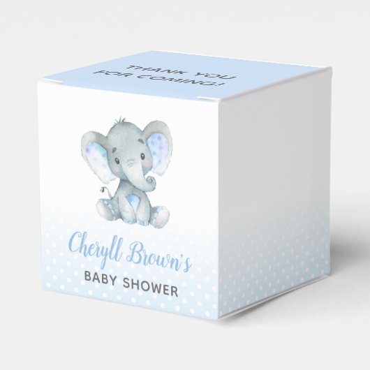 Olifant Favor Box - Boy Baby shower Leuk Bedankdoosjes (Voorkant Zijde)
