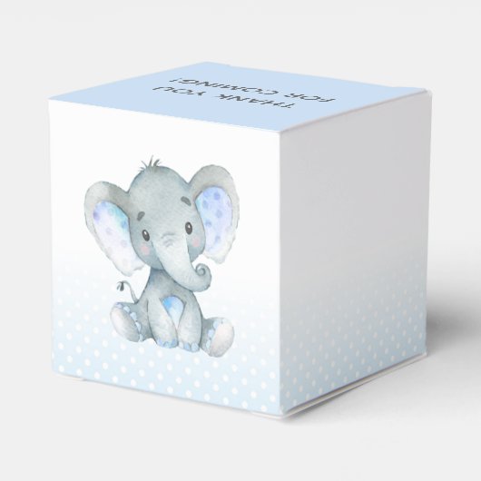 Olifant Favor Box - Boy Baby shower Leuk Bedankdoosjes (Achterkant)