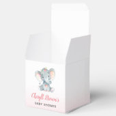 Olifant Favor Box - Meisje Baby shower Roze Bedankdoosjes (Geopend)