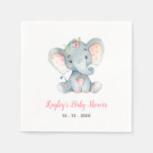 Olifant (Floral) Baby shower servet (Voorkant)