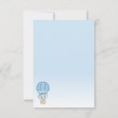 Olifant foto ballon baby jongen douche dank u bedankkaart (Achterkant)