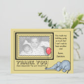 Olifant Foto Hartelijk Dank Bedankkaart (Staand voorkant)