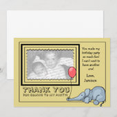 Olifant Foto Hartelijk Dank Bedankkaart (Voorkant / Achterkant)