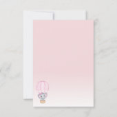 Olifant Fotoballon Baby shower Dank u kaart (Achterkant)