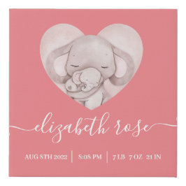 Olifant Geboorte Stats Nep Ingepakt Canvas Print