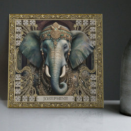 Olifant Geest Dier Carpetpunk Juwelen Altarpiec Tegeltje