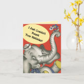 Olifant geheugen vergeet nooit verjaardag schattig kaart (Gele Bloem)
