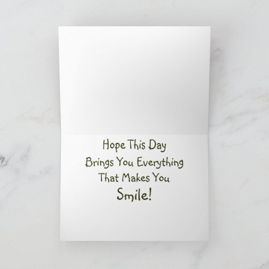 Olifant Gelukkige verjaardag! Bedankkaart (Binnen)