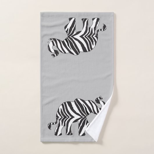 Olifant gemaakt in een Zebra Patroon Bad Handdoek (Handdoek)
