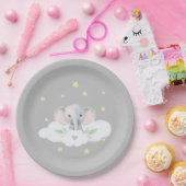 Olifant Gender Neutraal Baby shower Servies Papieren Bordje (Feest)