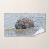 Olifant genieten van een bad bad handdoek (Handdoek)