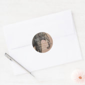 Olifant gepersonaliseerd adres ronde sticker (Envelop)