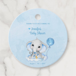 Olifant gepersonaliseerd dank u Baby shower Bedankjes Labels