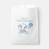Olifant gepersonaliseerd dank u Baby shower Bedankzakje (Voorkant)