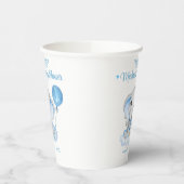 Olifant gepersonaliseerd dank u Baby shower Papieren Bekers (Links)