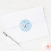 Olifant gepersonaliseerd dank u Baby shower Ronde Sticker (Envelop)