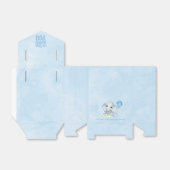 Olifant gepersonaliseerde jongens Baby shower Bedankdoosjes (Uitgevouwen)