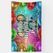 Olifant gepersonaliseerde karakter verjaardag bann spandoek (Verticaal)