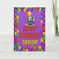 Olifant gepersonaliseerde leuke groet verjaardag